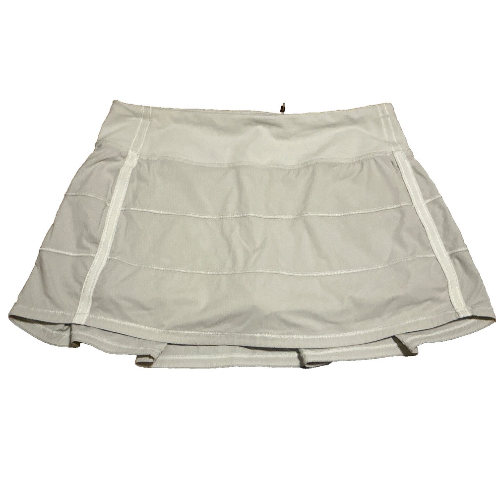Lululemon Pace Rival Skirt White Pleated Athletic Tennis Golf Women Size 4 - 26"